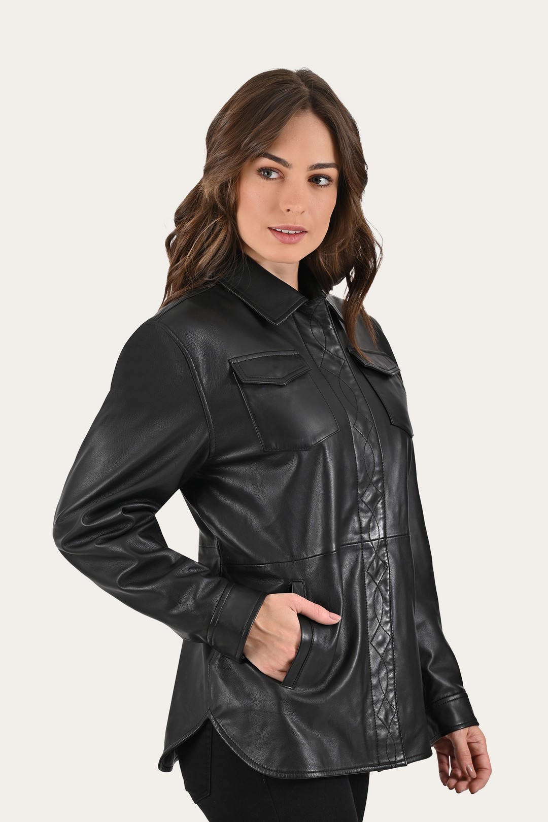 Frye Black Bailor Shirt Jacket / Black