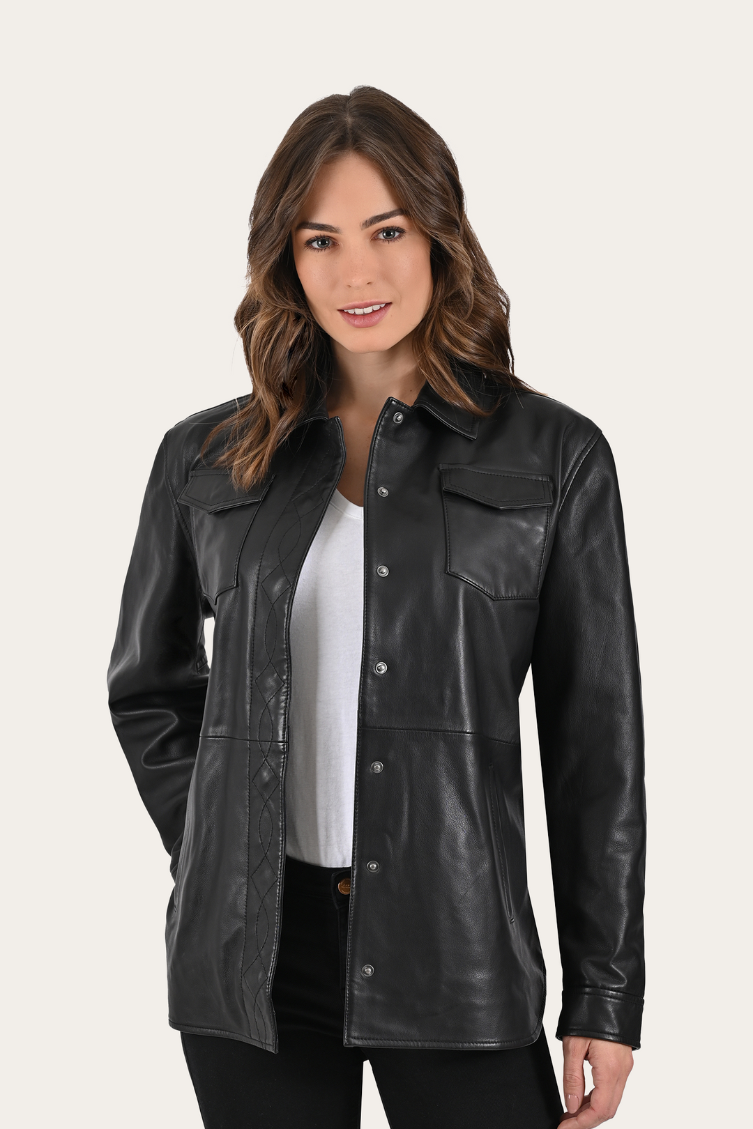 Frye Black Bailor Shirt Jacket / Black