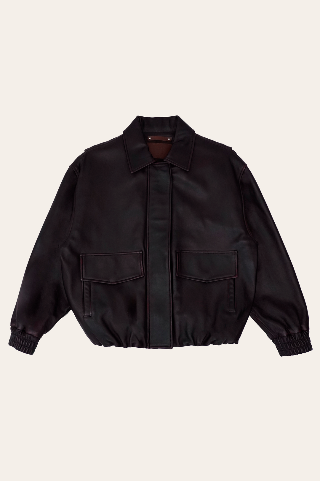 Frye Black Cherry Harper Oversized Bomber / Black Cherry