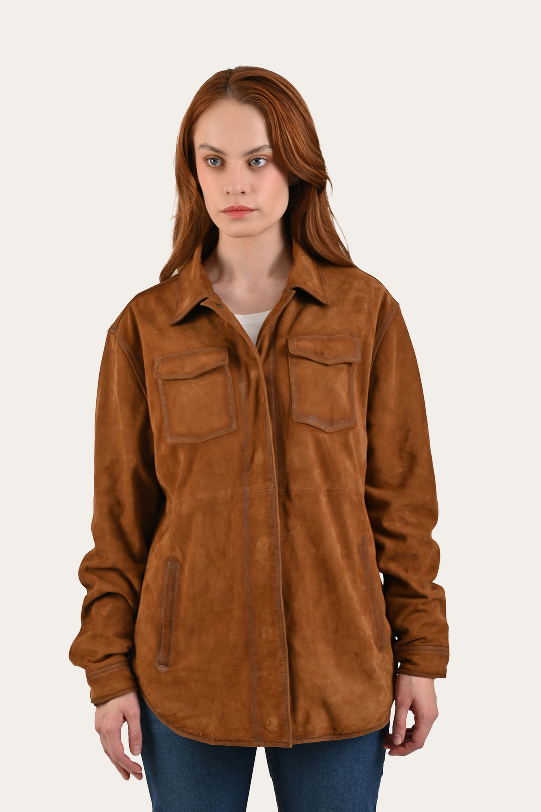 Frye Light Brown Avett Overshirt Jacket / Light Brown