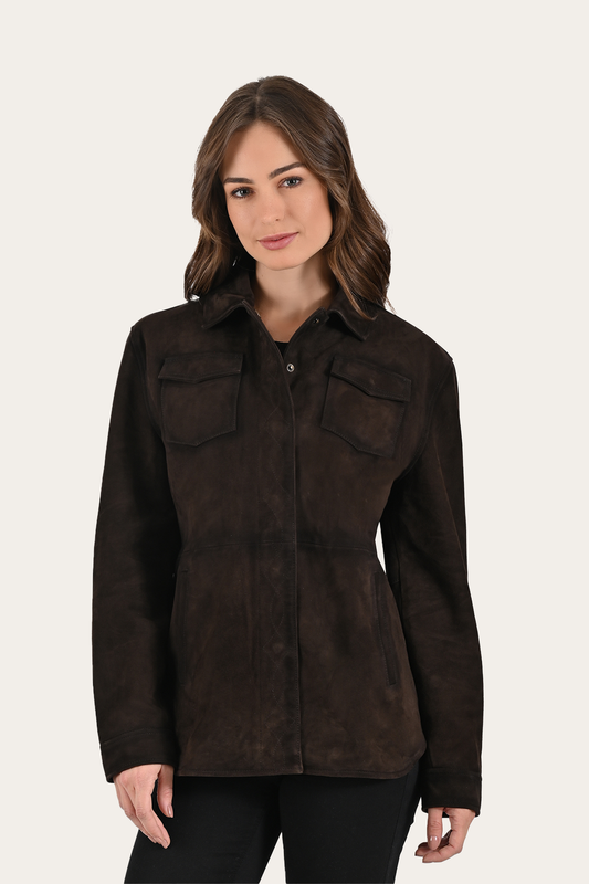 Frye Dark Brown Avett Overshirt Jacket / Dark Brown