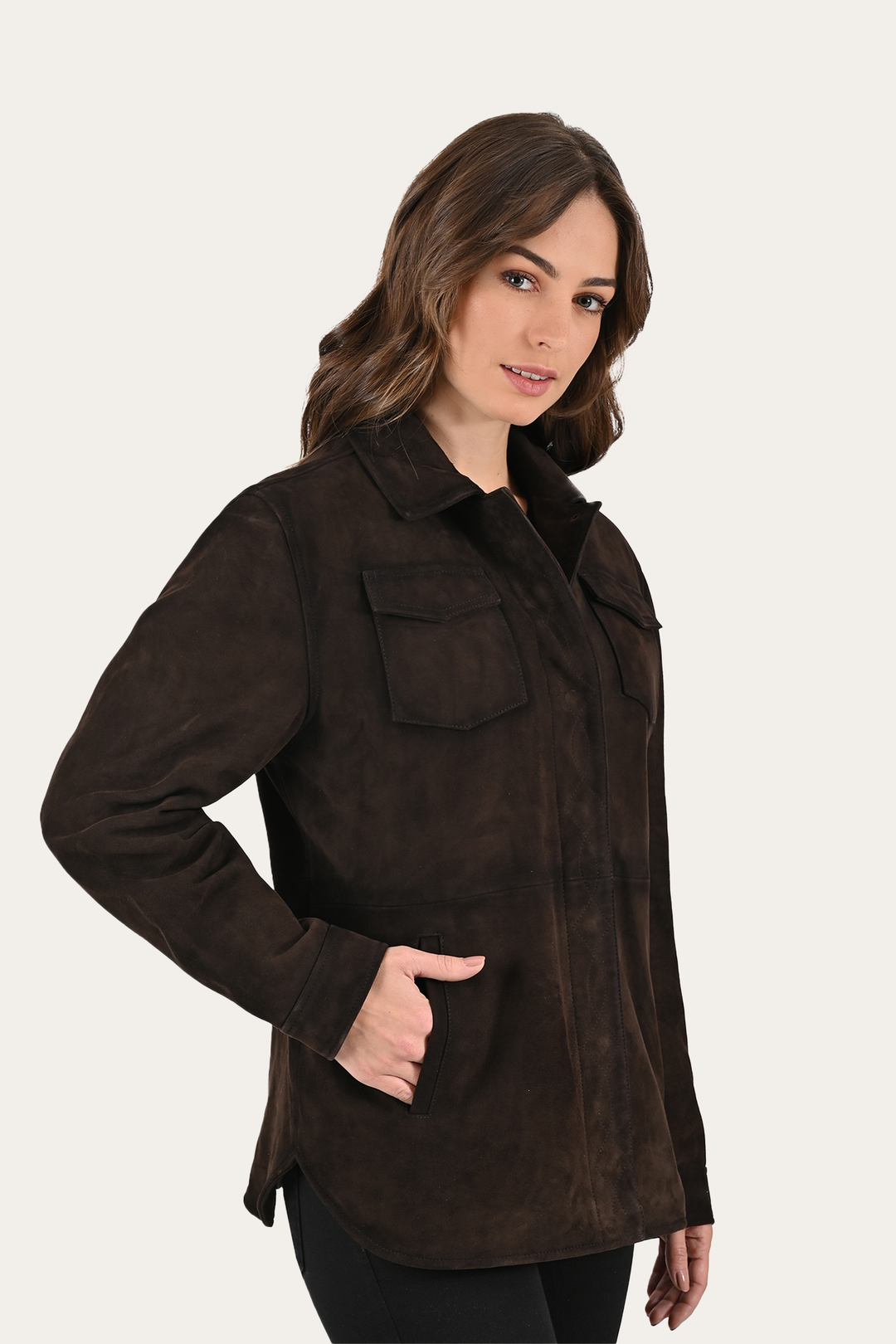 Frye Dark Brown Avett Overshirt Jacket / Dark Brown
