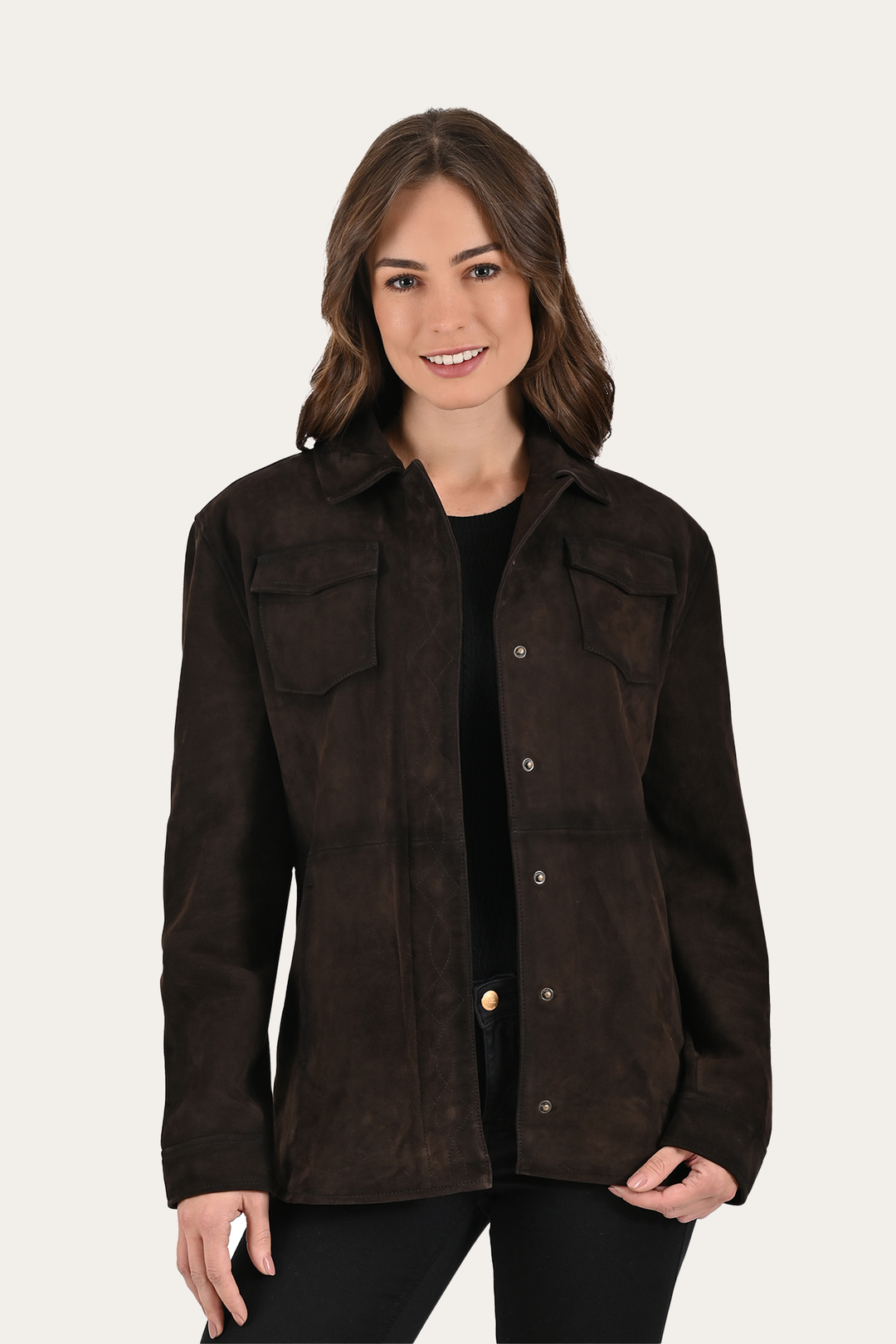 Frye Dark Brown Avett Overshirt Jacket / Dark Brown