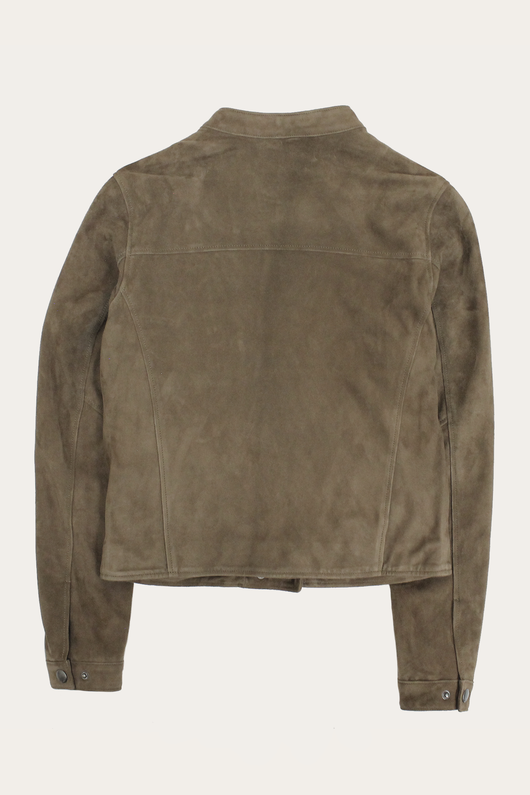 Frye Women’s Taupe Jace Hybrid Biker Racer Suede Jacket / Taupe