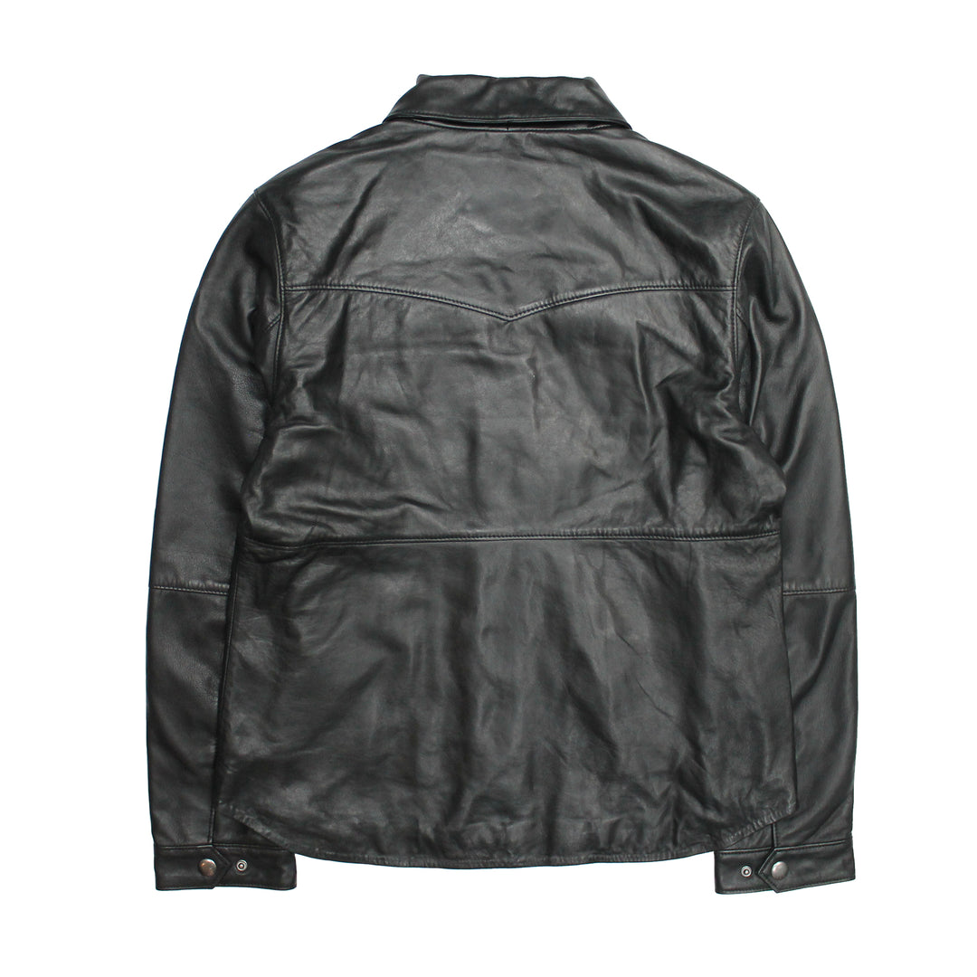 Frye Women’s Black Obadiah Leather Shacket / Black