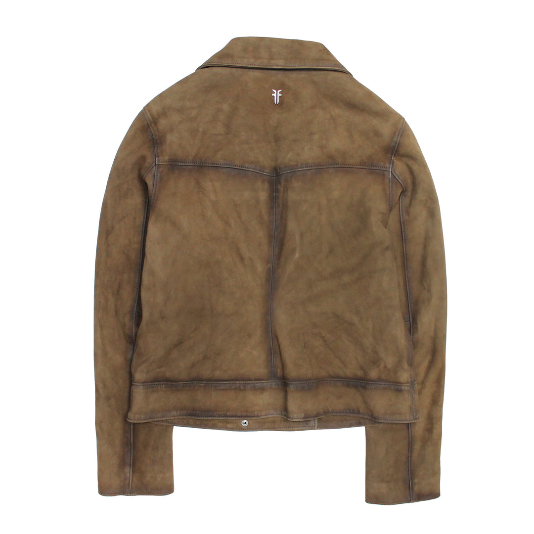 Frye Women’s Dark Taupe Oakley Vintage Suede Biker Jacket / Dark taupe