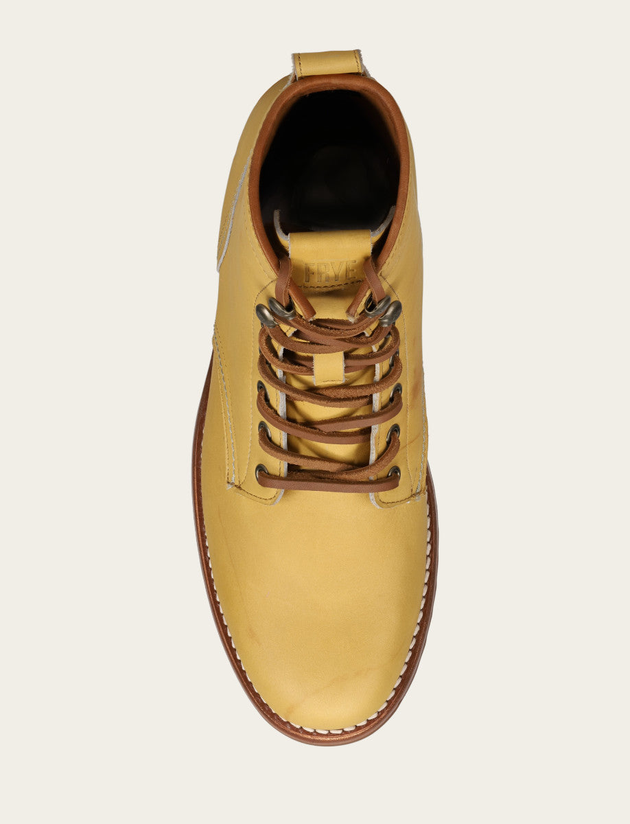 Frye Men's Banana Hudson Workboot Plain Toe Boot / Banana