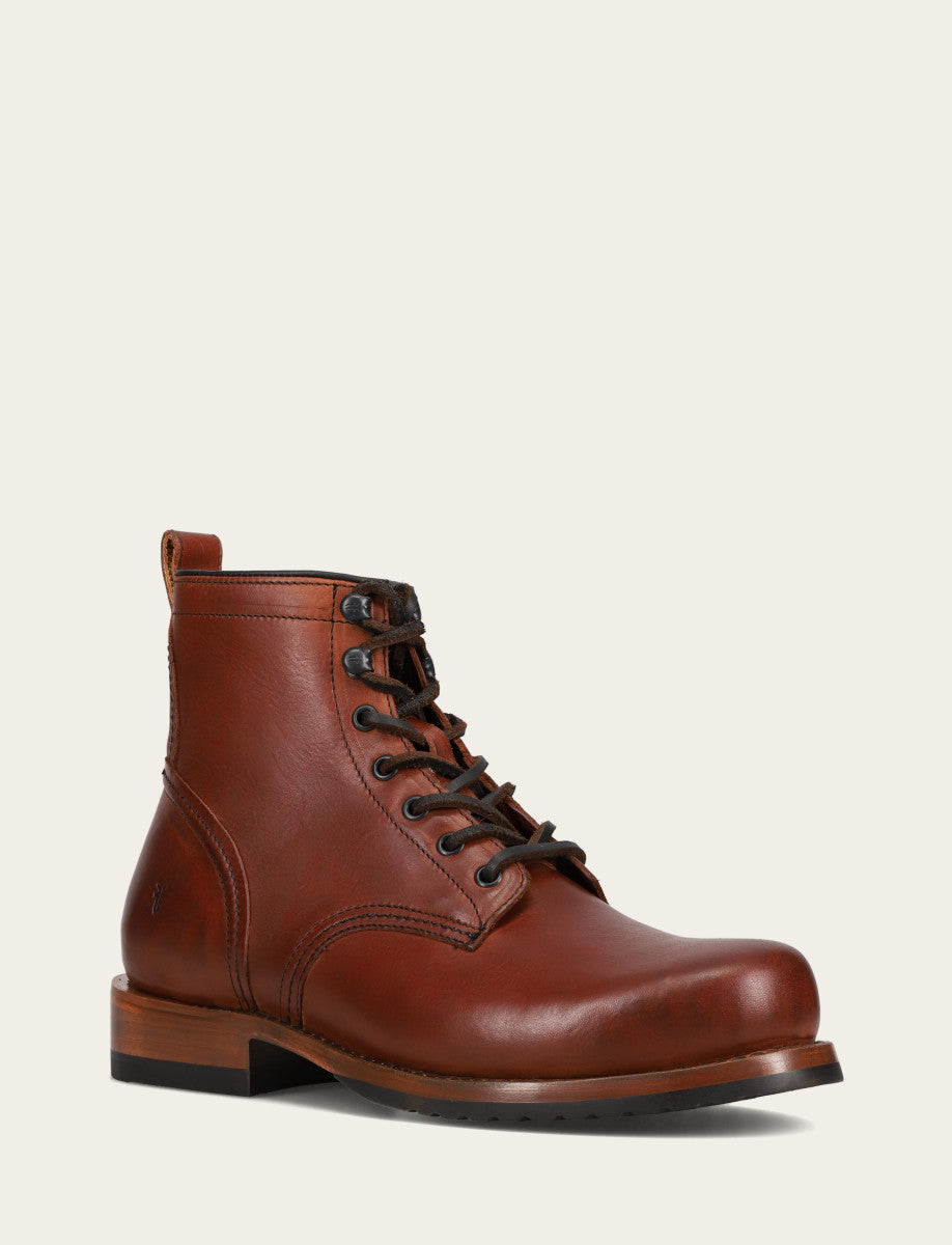 Frye Men's Whiskey Hudson Workboot Plain Toe Boot / Whiskey