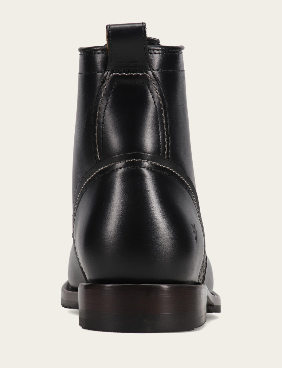 Frye Men's Black Hudson Workboot Plain Toe / Black