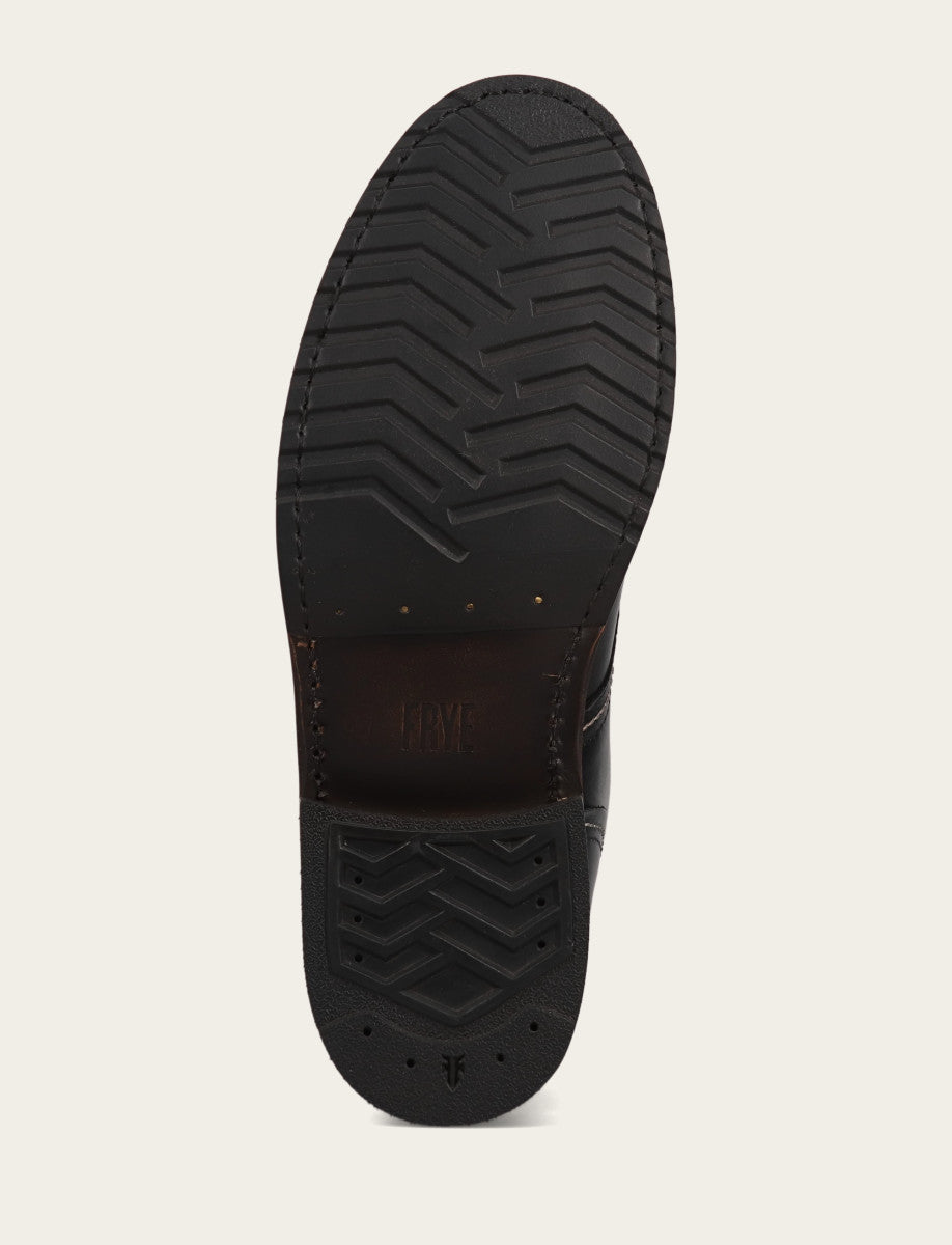 Frye Men's Black Hudson Workboot Plain Toe / Black