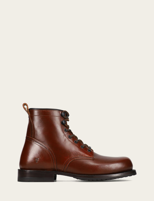 Frye Men's Mahogany Hudson Workboot Plain Toe / Mahogany