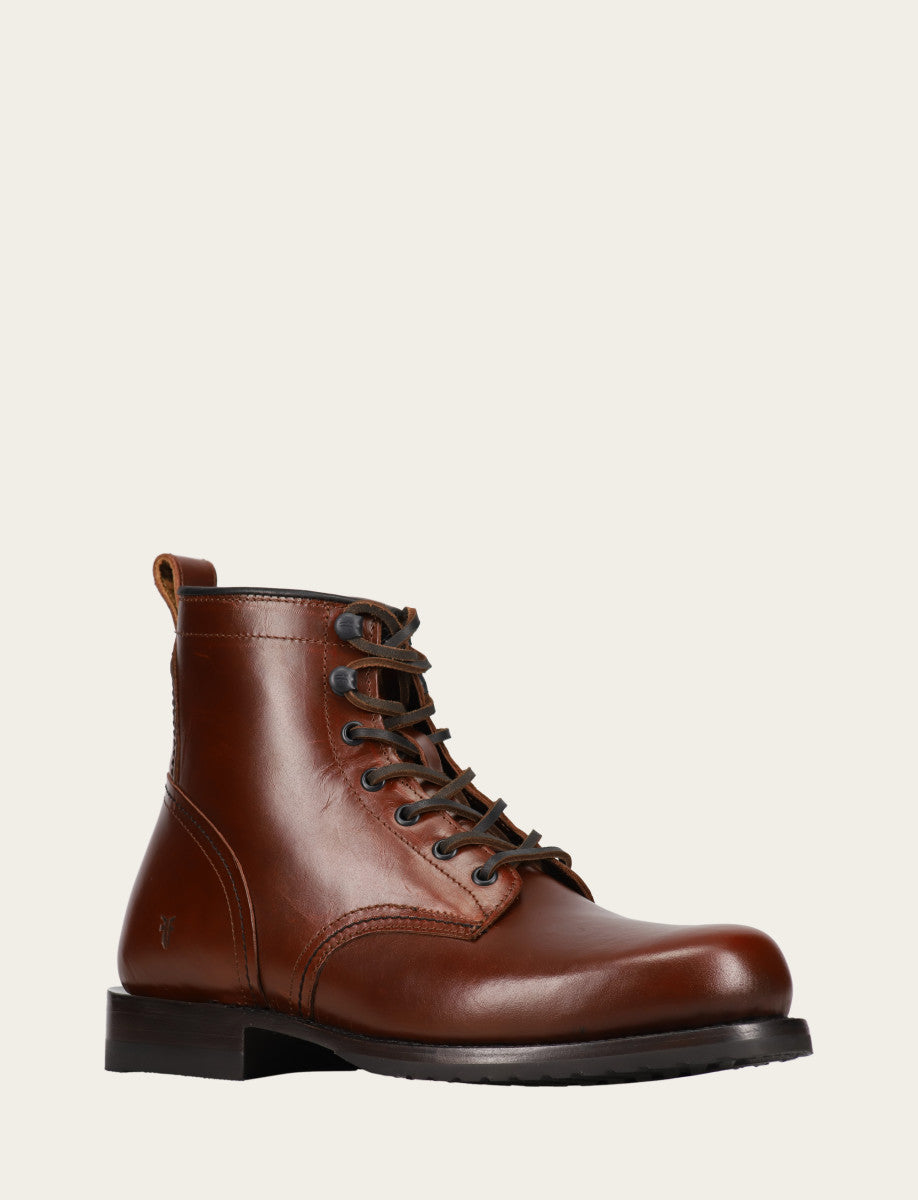Frye Men's Mahogany Hudson Workboot Plain Toe / Mahogany