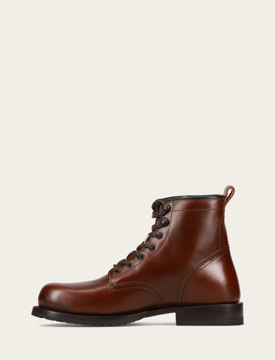 Frye Men's Mahogany Hudson Workboot Plain Toe / Mahogany