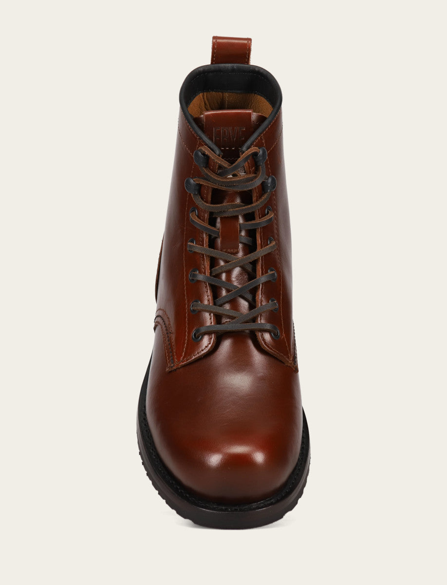 Frye Men's Mahogany Hudson Workboot Plain Toe / Mahogany