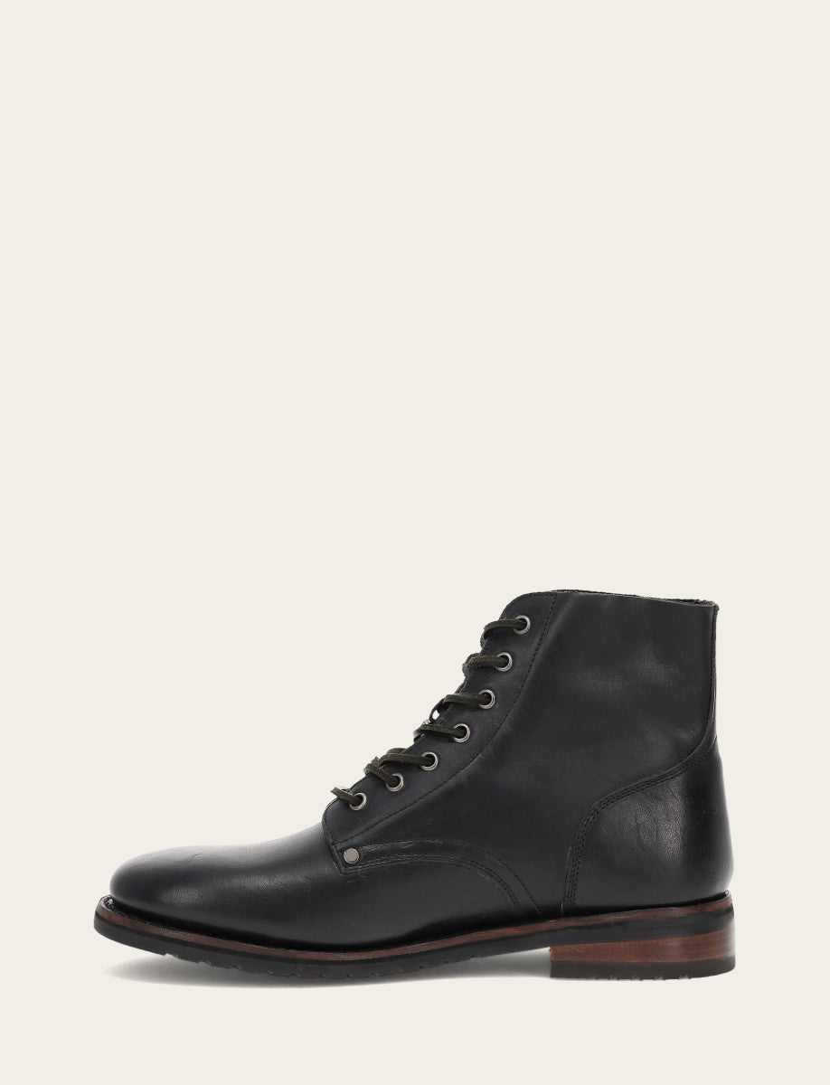 Frye Men's Black Barrett Lace Up Boots / Black