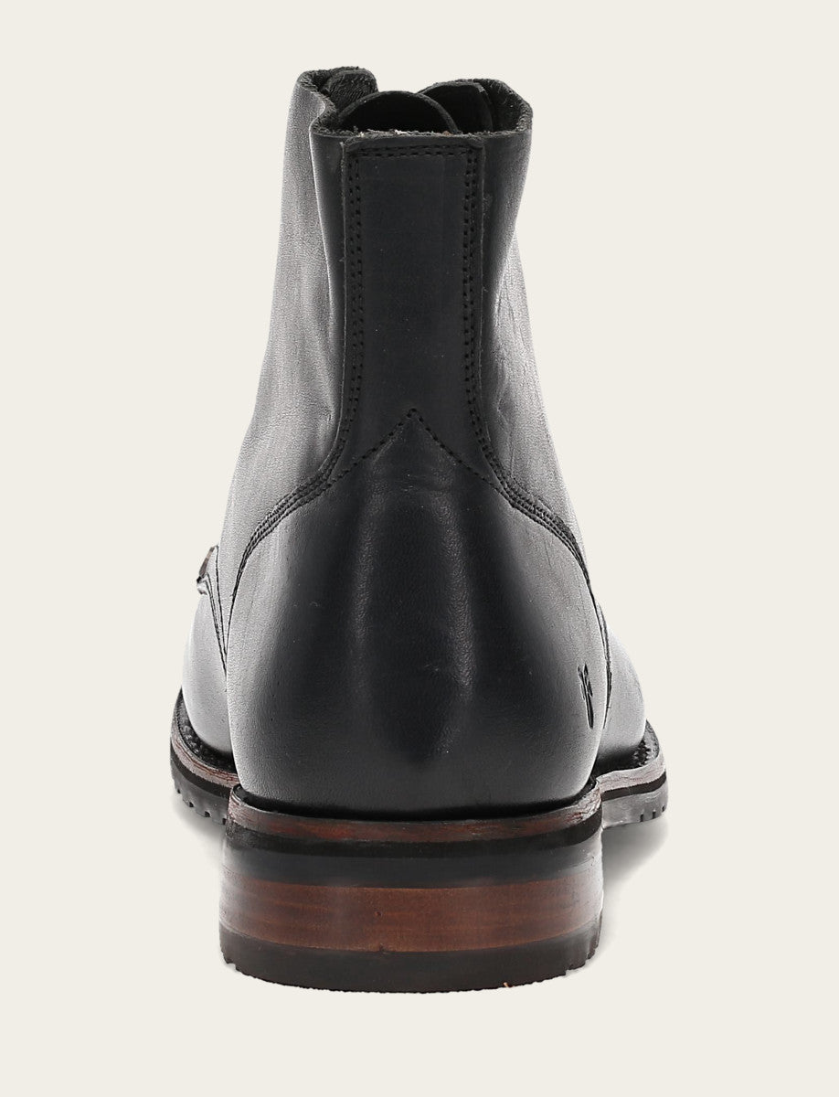 Frye Men's Black Barrett Lace Up Boots / Black