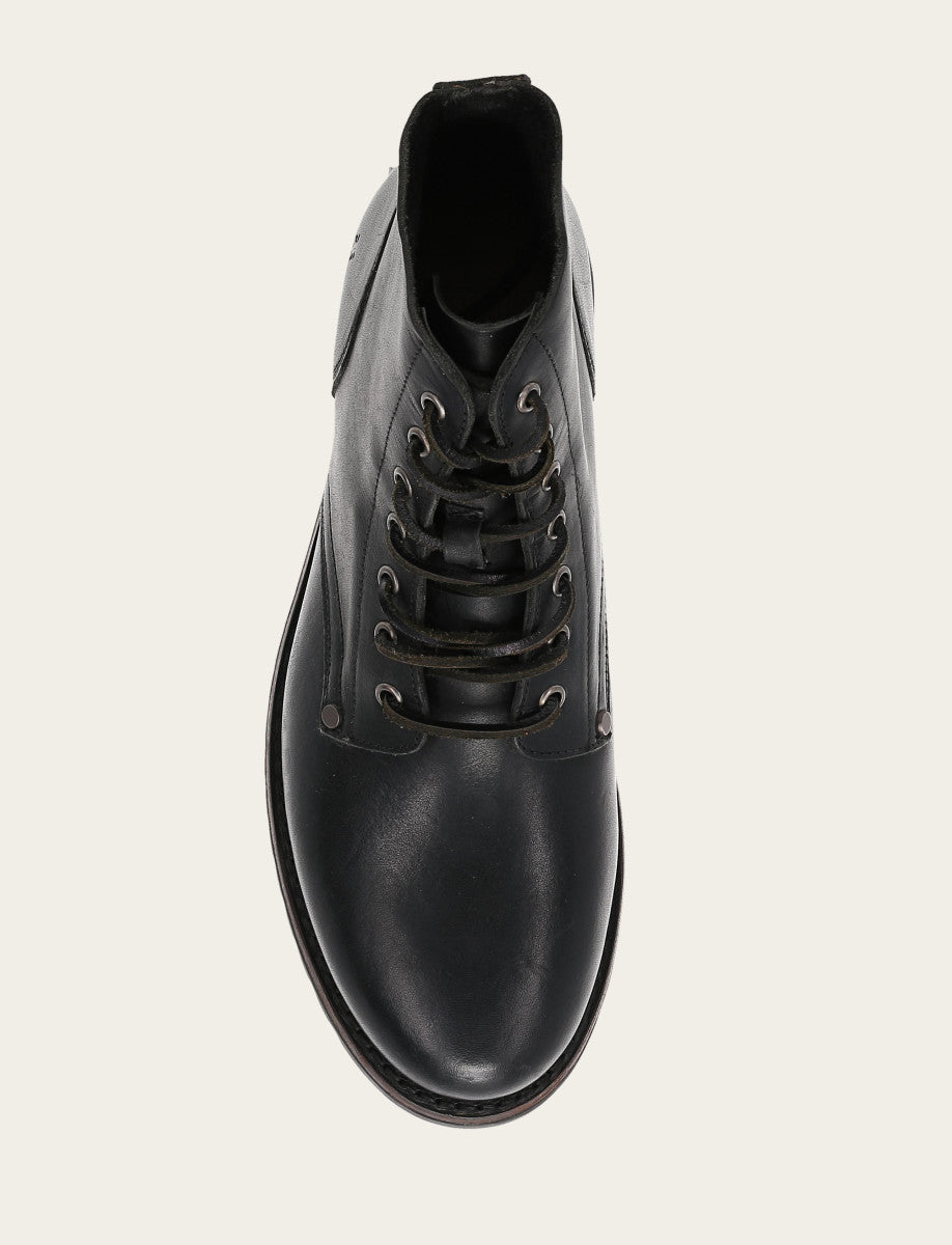 Frye Men's Black Barrett Lace Up Boots / Black