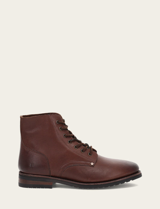 Frye Men's Cognac Barrett Lace Up Boots / Cognac
