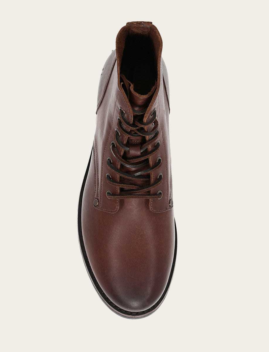 Frye Men's Cognac Barrett Lace Up Boots / Cognac