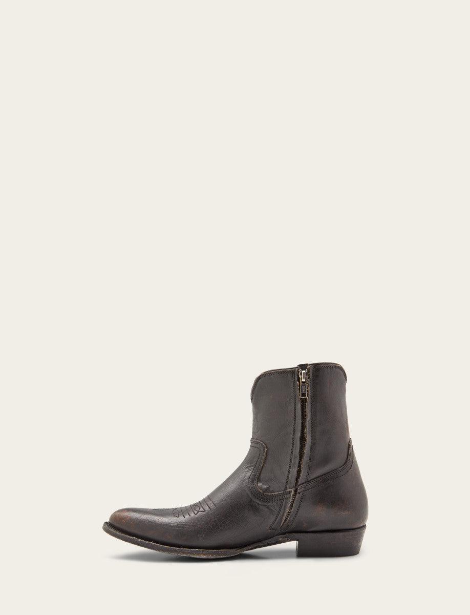 Frye Austin Inside Zip Boot / Antique Black