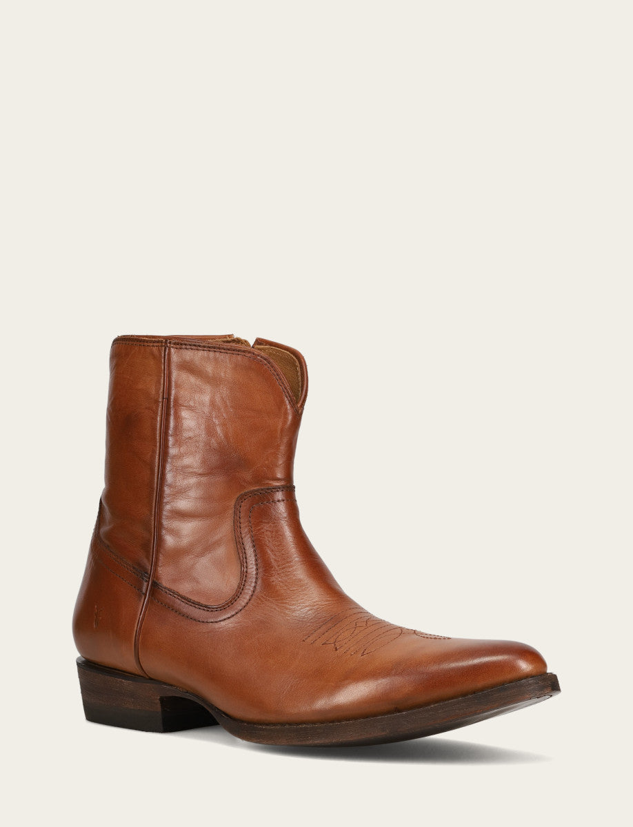 Frye Men's Cognac Austin Inside Zip Boots / Cognac