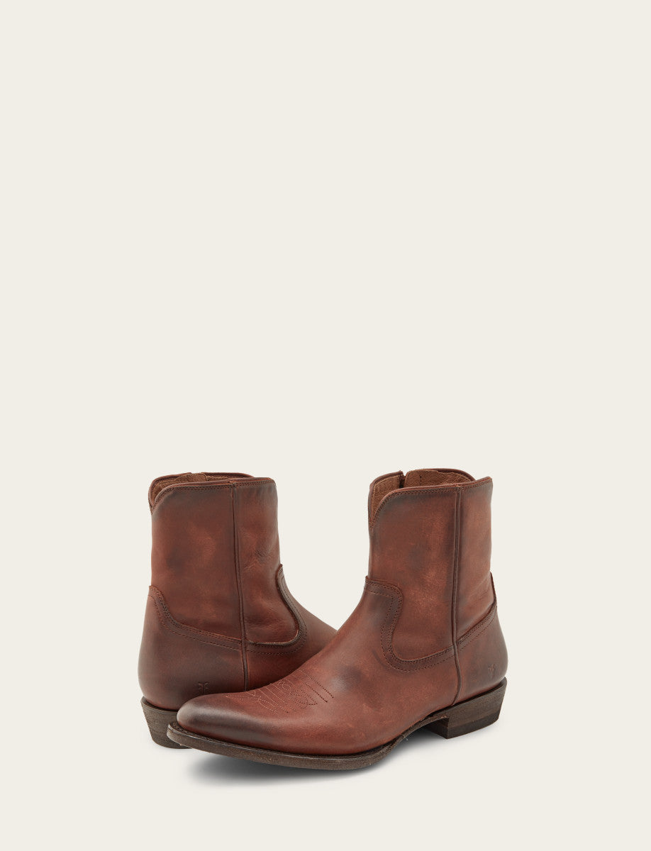 Frye Men's Cognac Austin Inside Zip Boots / Cognac