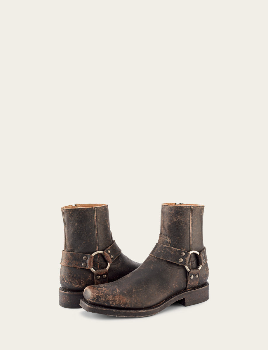 Frye Men's Antiqued Black Conway Harness Moto Boots / Antiqued Black
