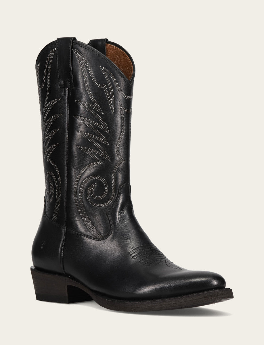 Frye Men's Black Grady Vintage Stitch Western Boots / Black