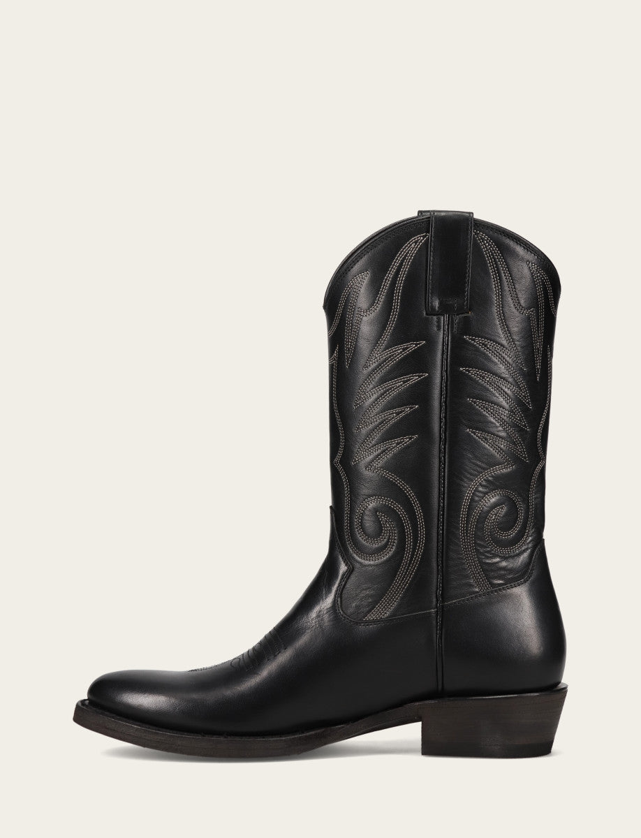 Frye Men's Black Grady Vintage Stitch Western Boots / Black