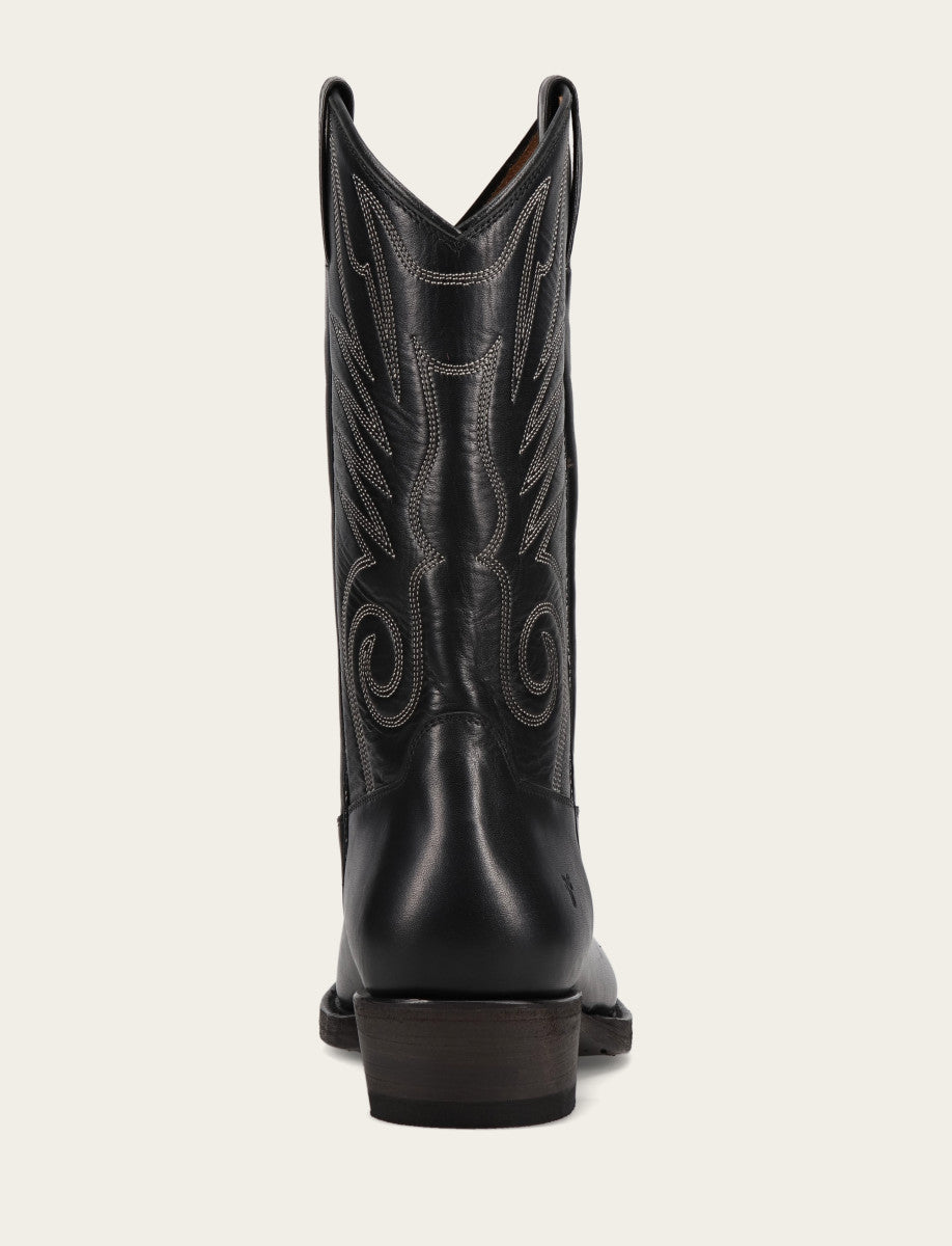 Frye Men's Black Grady Vintage Stitch Western Boots / Black