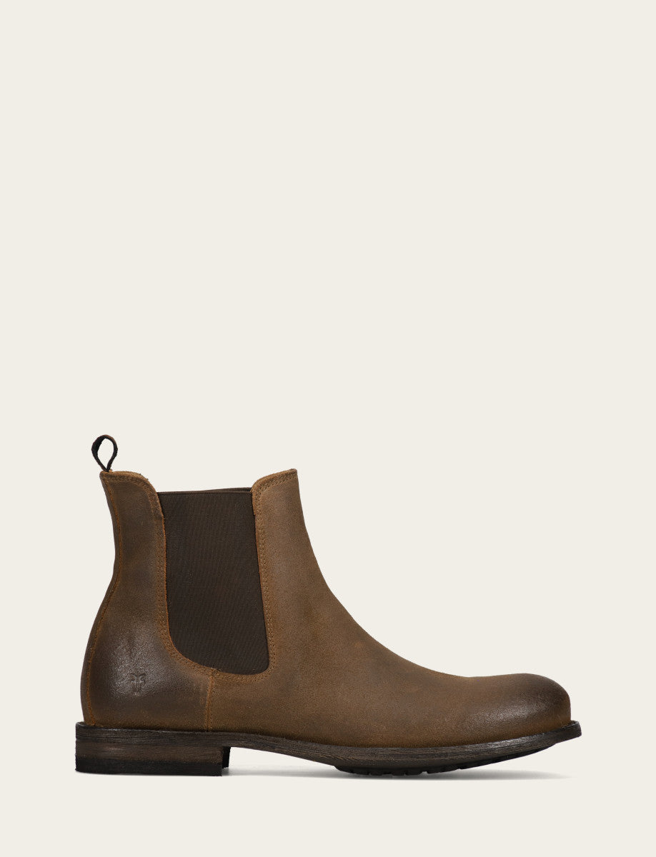 Frye Men's Bark Tyler Flex Chelsea Boots / Bark