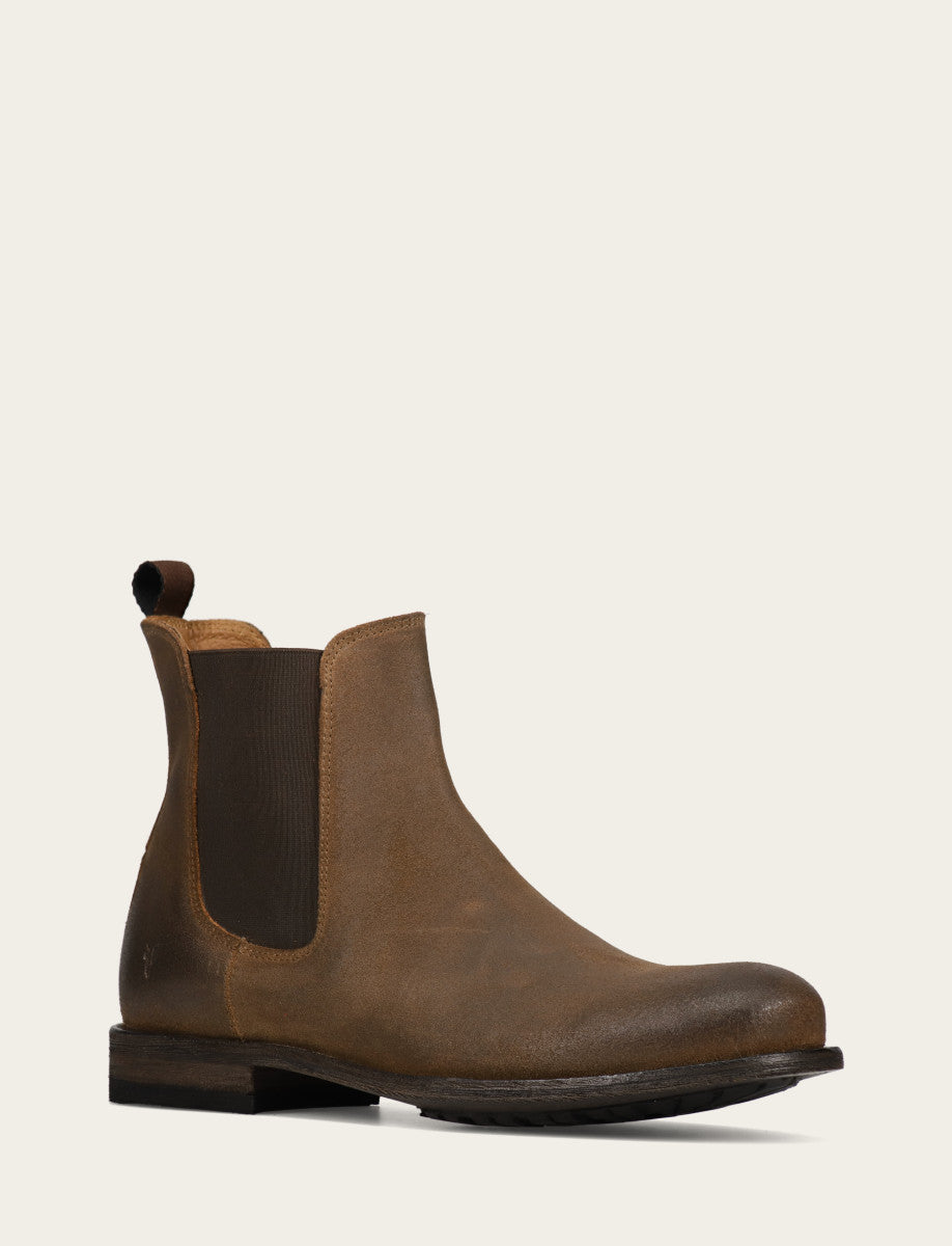 Frye Men's Bark Tyler Flex Chelsea Boots / Bark