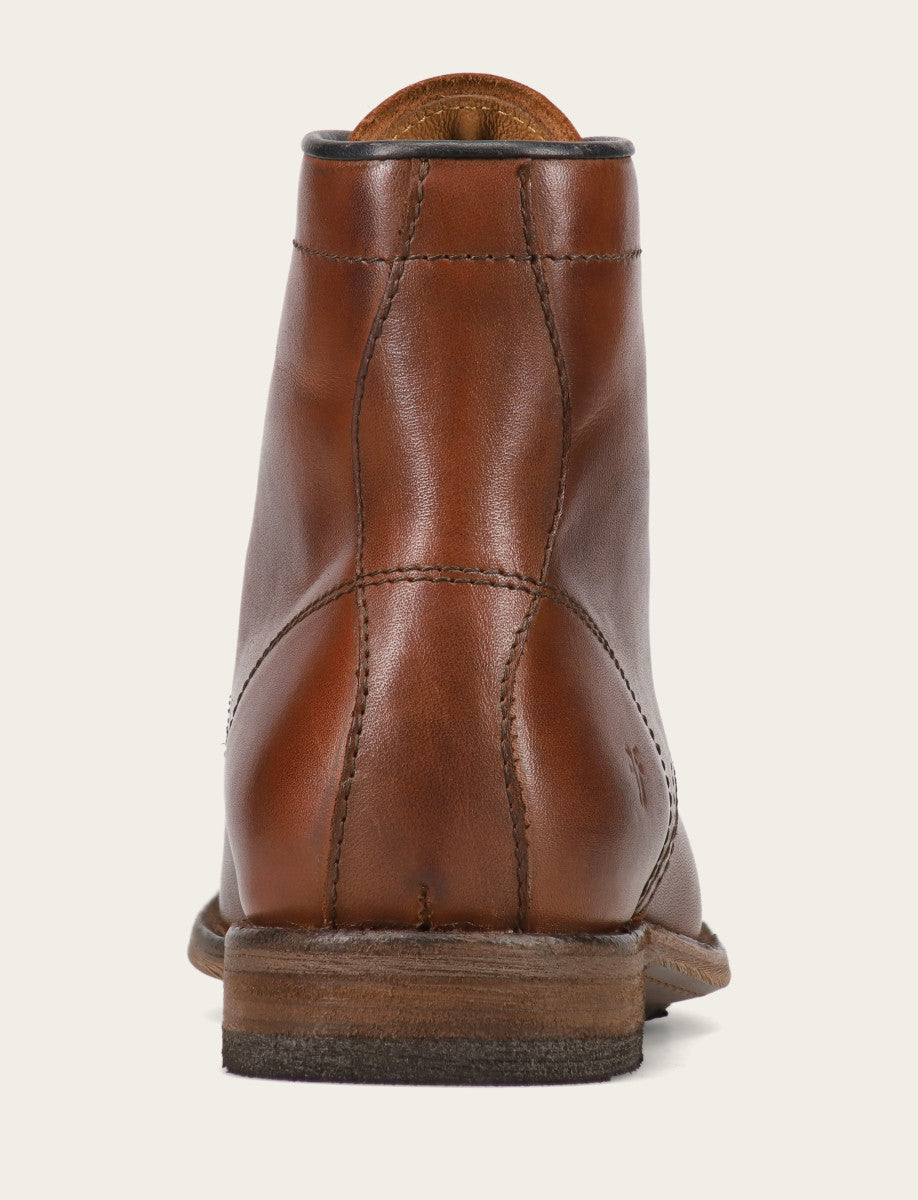 Frye Men's Cognac Tyler Flex Lace Up Boots / Cognac