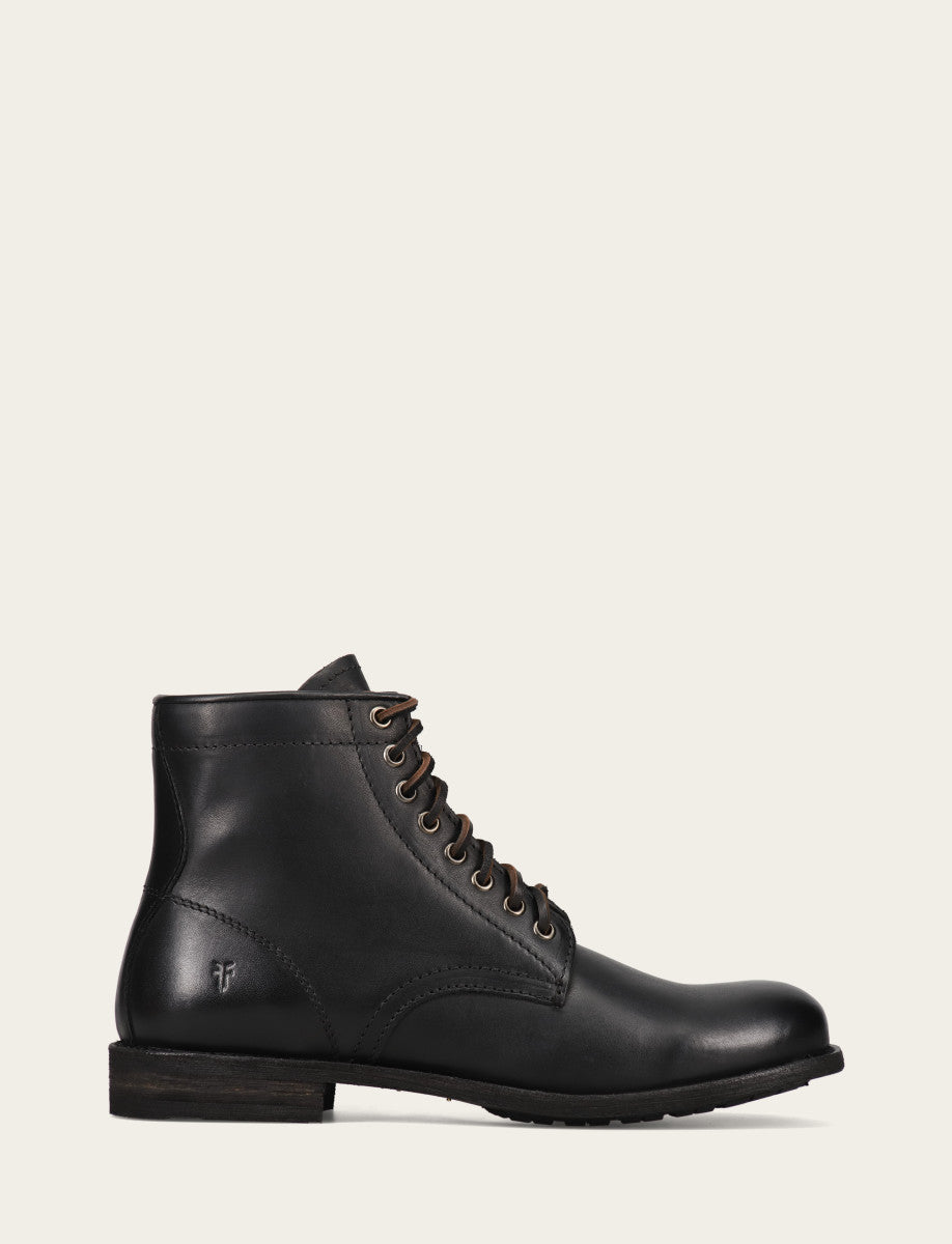Frye Men's Black Tyler Flex Lace Up Boots / Black
