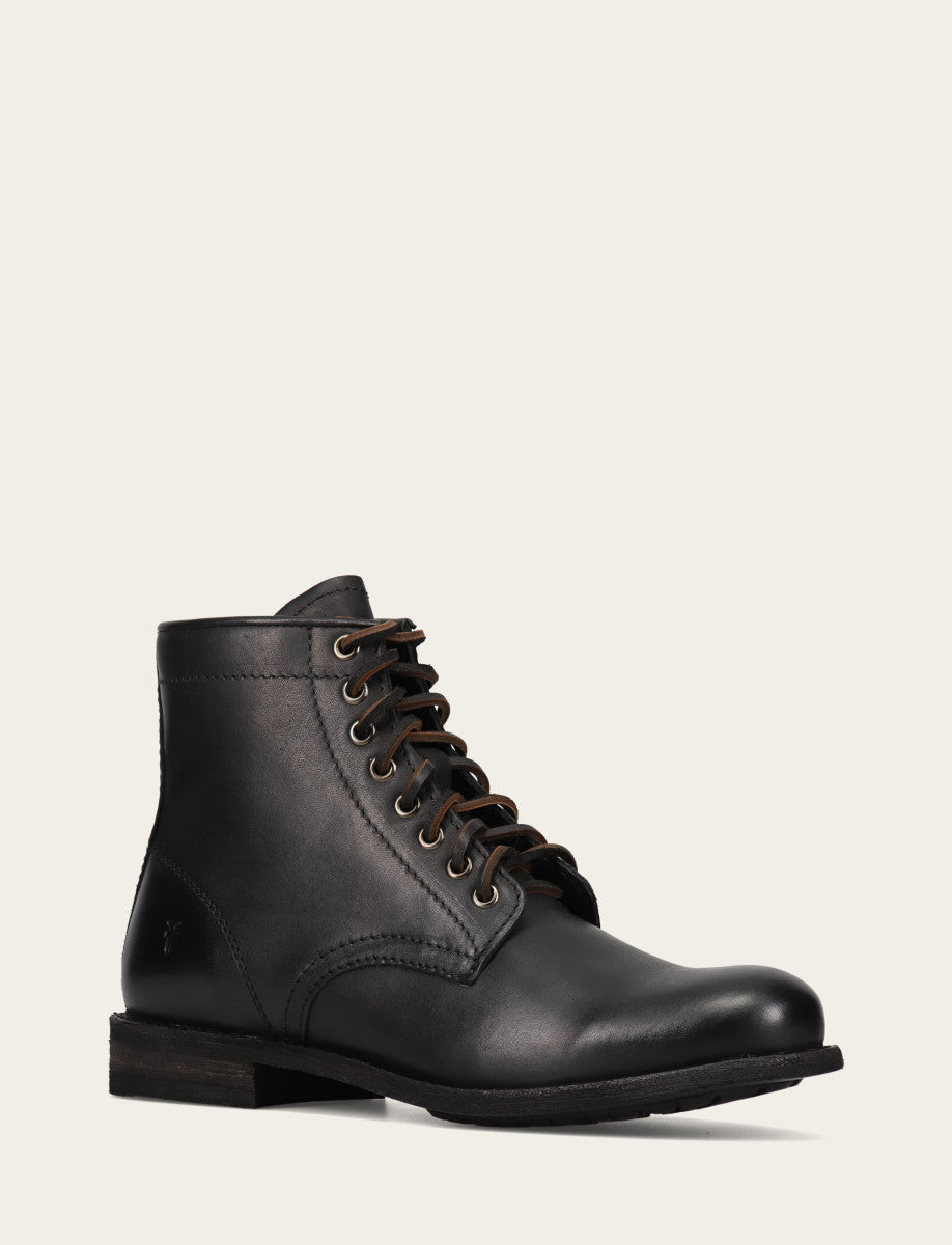 Frye Men's Black Tyler Flex Lace Up Boots / Black