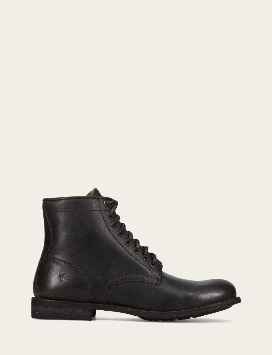 Frye Men's Antiqued Black Tyler Flex Lace Up Boots / Antiqued Black