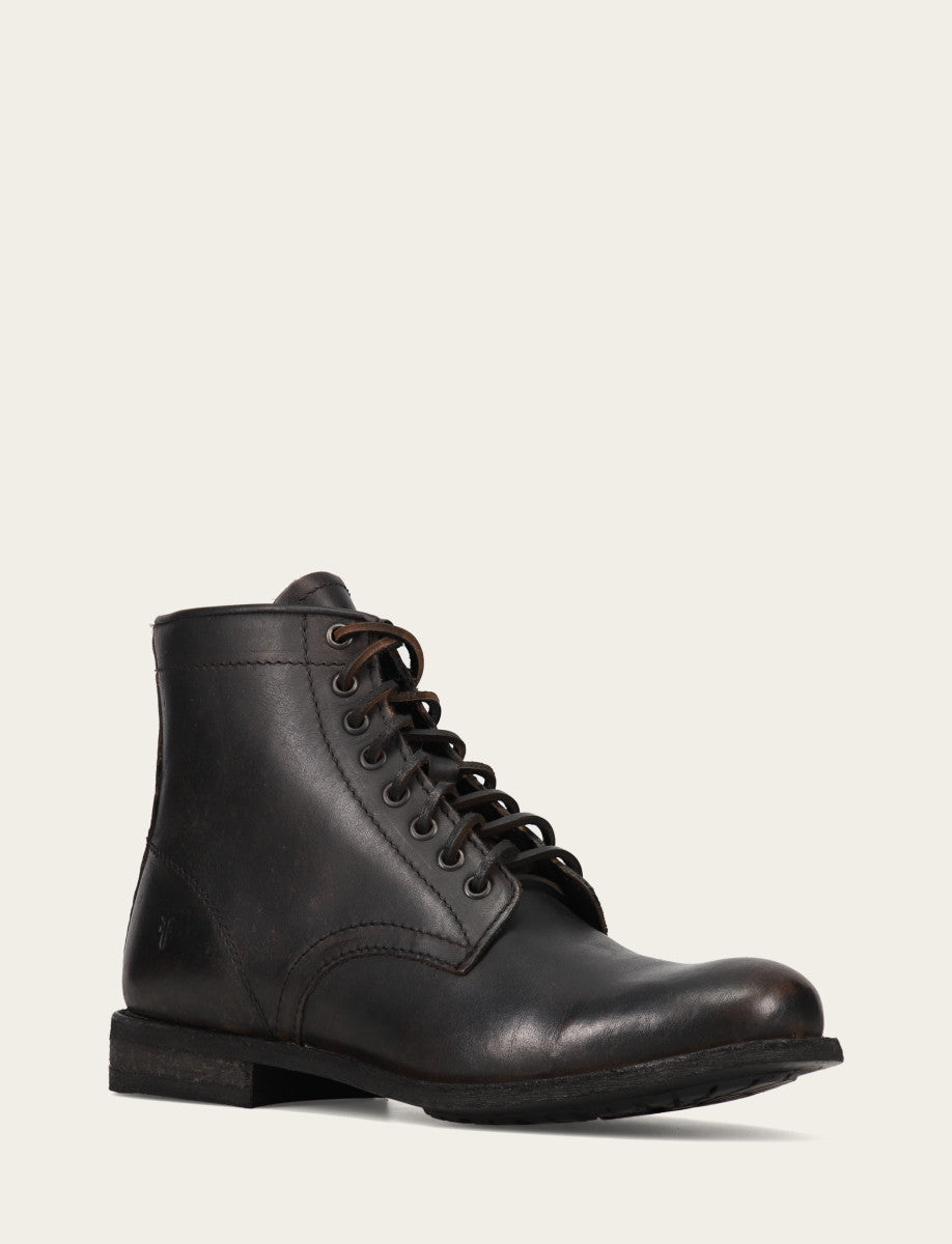 Frye Men's Antiqued Black Tyler Flex Lace Up Boots / Antiqued Black