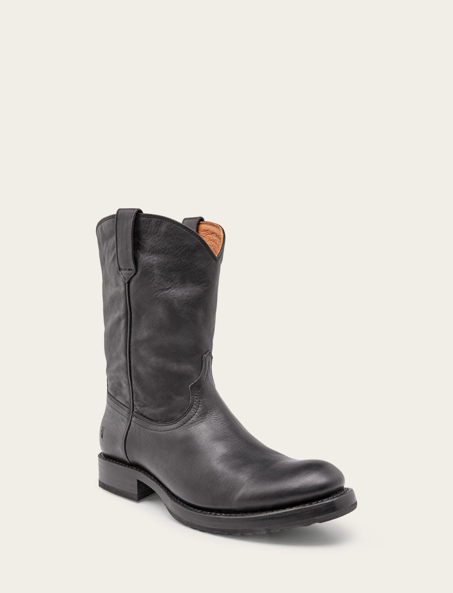 Frye Men's Black Duke Roper Boots / Black