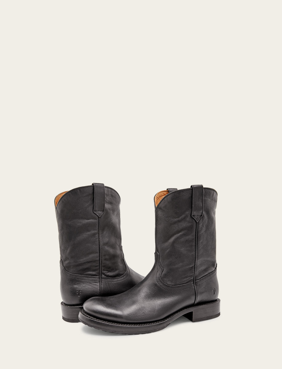 Frye Men's Black Duke Roper Boots / Black