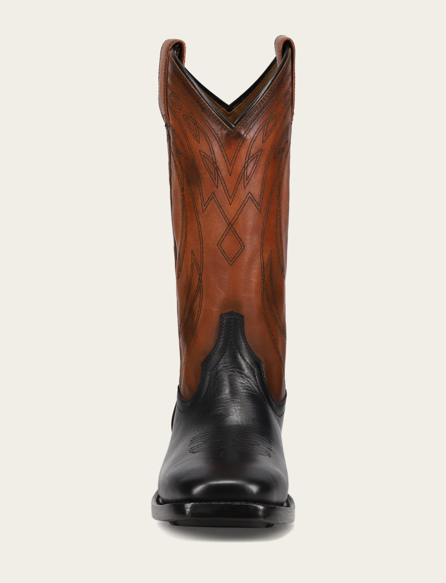Frye Men's Black Nash Deco Stitch Pull On Boots / Black