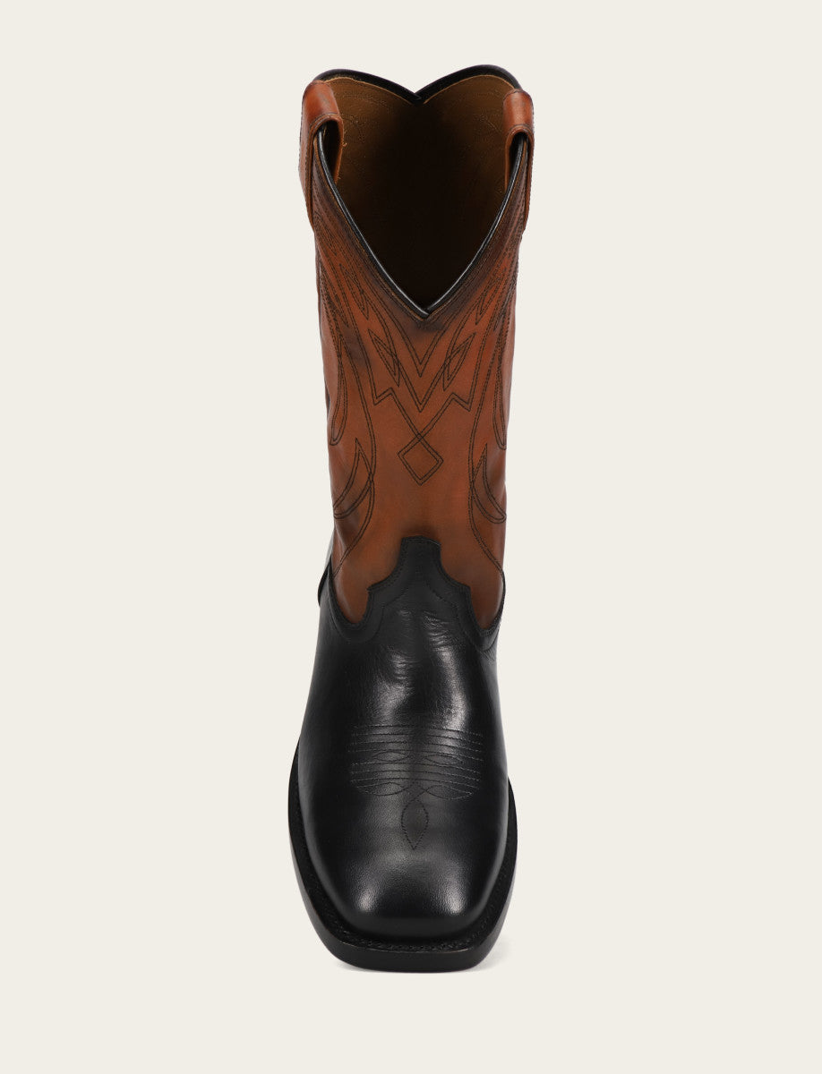Frye Men's Black Nash Deco Stitch Pull On Boots / Black