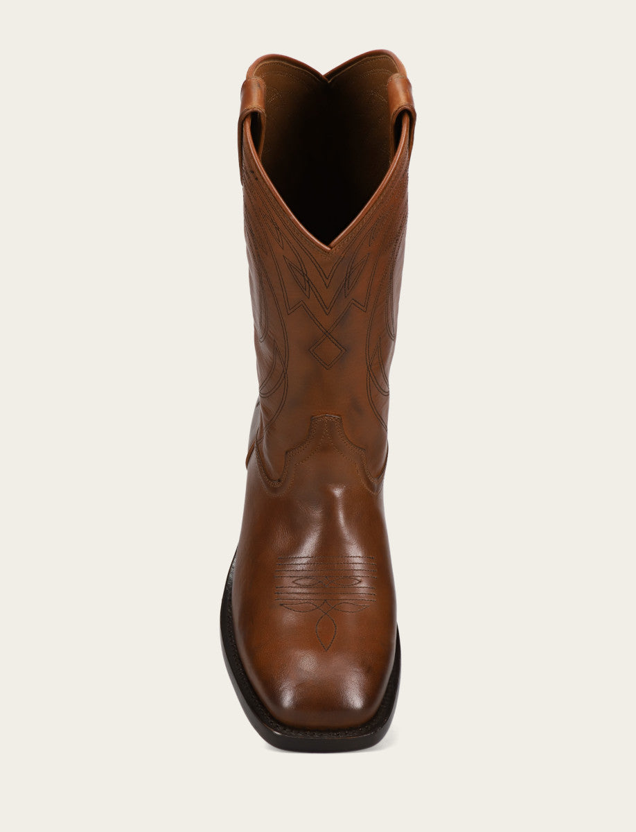 Frye Men's Caramel Nash Deco Stitch Pull On Boots / Caramel