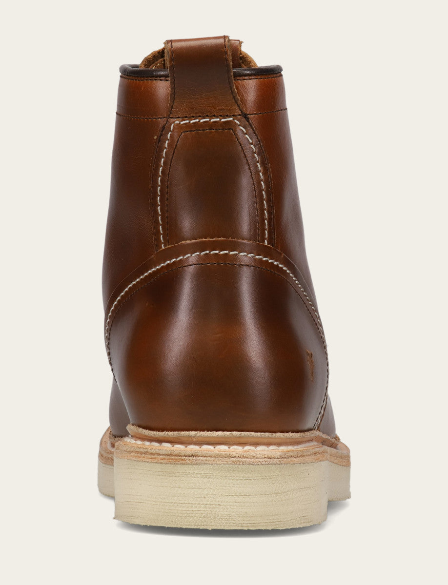 Frye Men's Saddle Hudson Workboot Wedge Lace Ups / Saddle