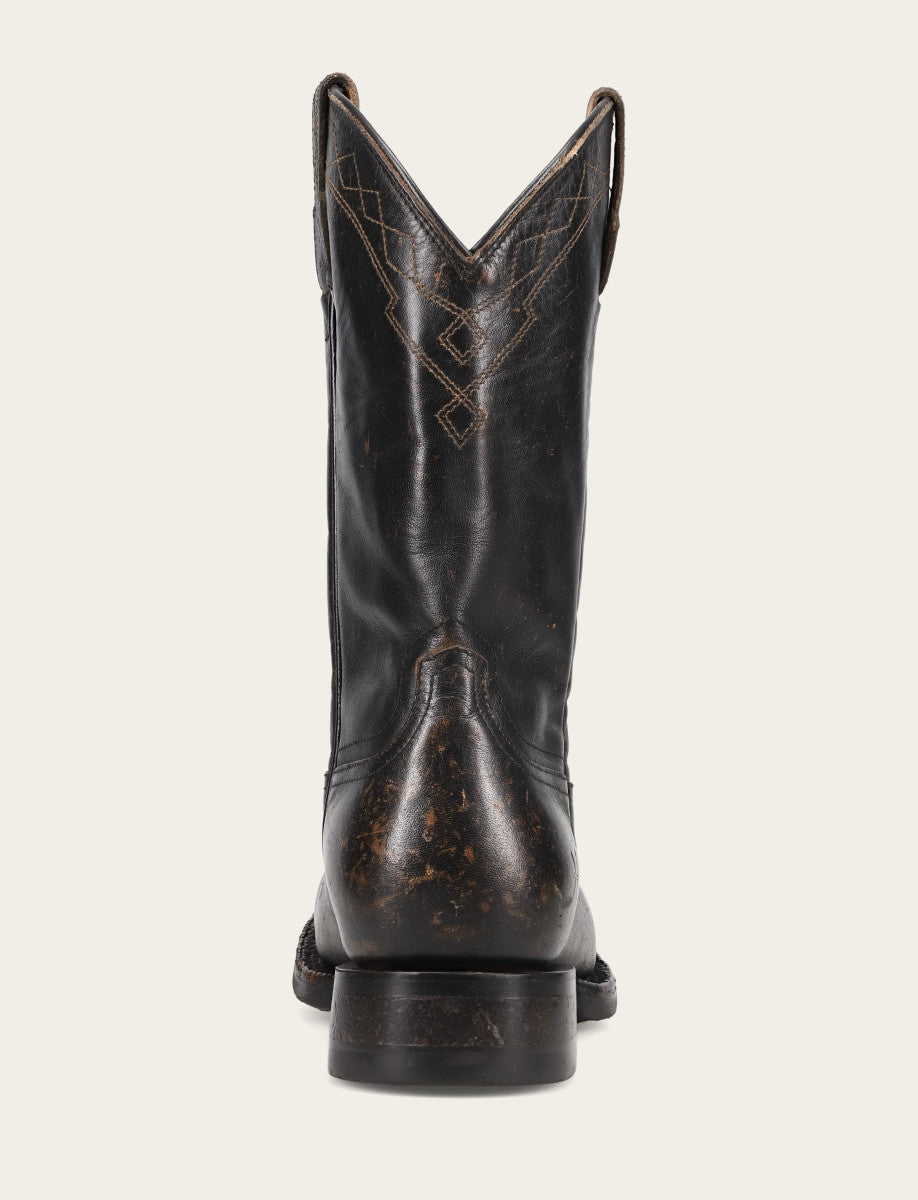 Frye Men's Black Hauser Logo Stitch Boots / Black