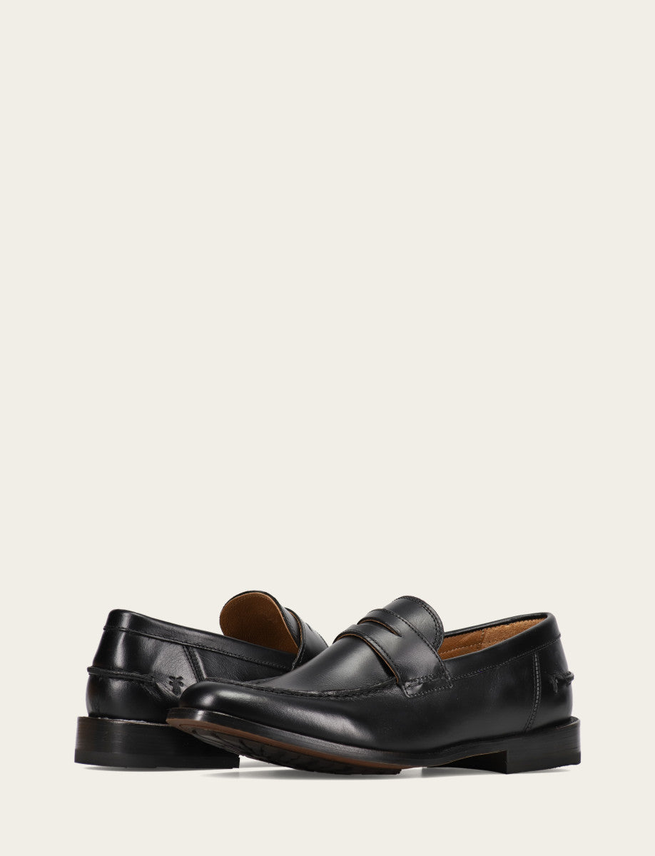 Frye Men's Black Tyler Flex Penny Loafers / Black
