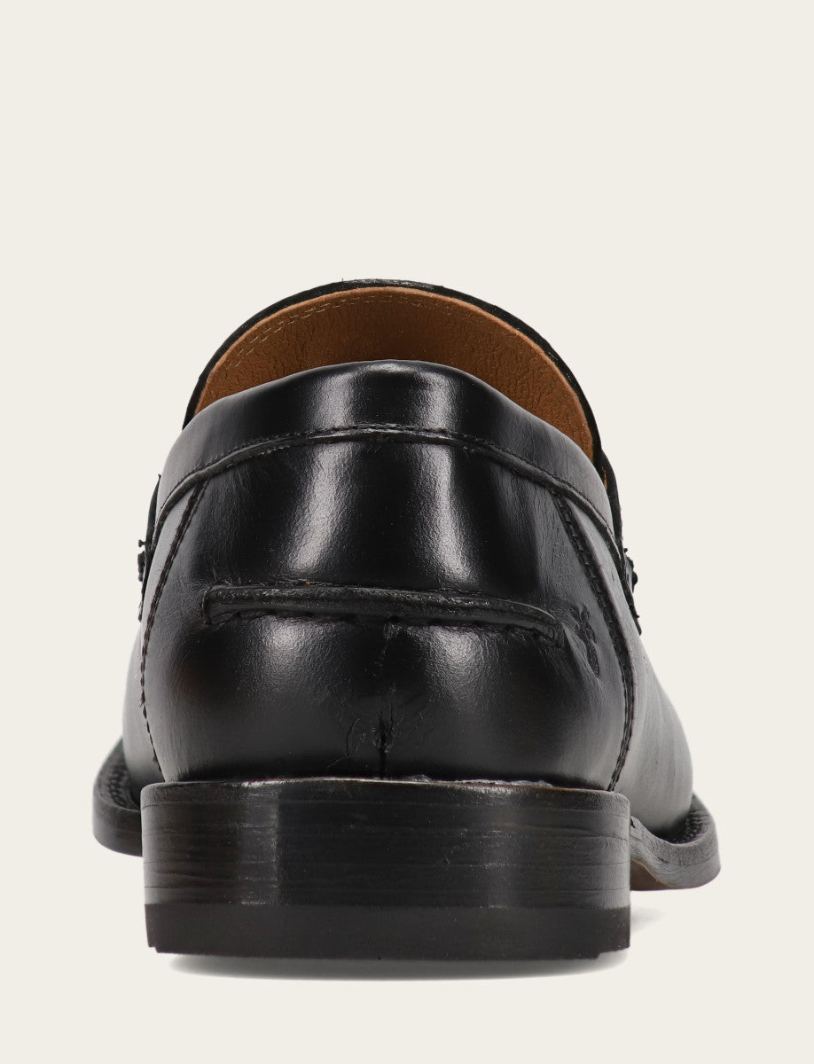 Frye Men's Black Tyler Flex Penny Loafers / Black