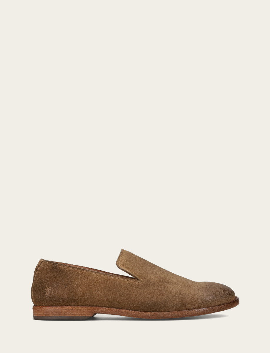 Frye Men's Ash Waxed Suede Chris Venetian Loafers / Ash Waxed Suede
