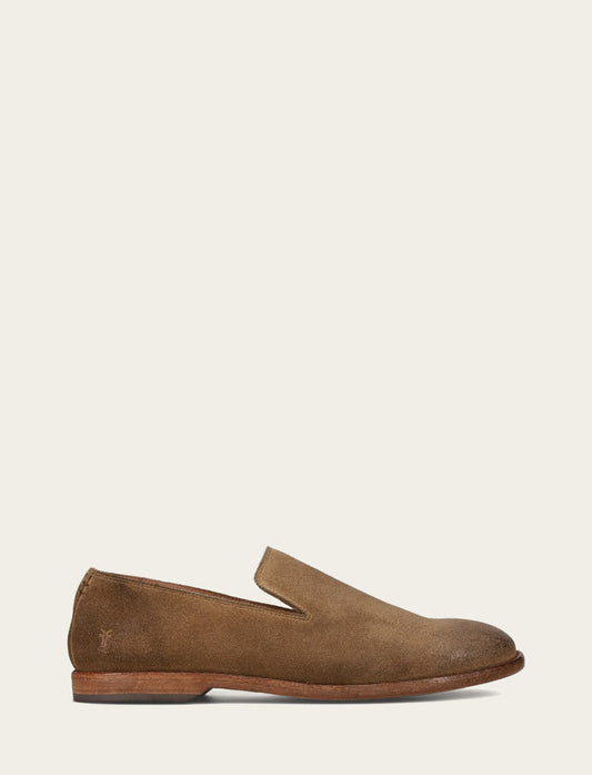 Frye Men's Ash Waxed Suede Chris Venetian Loafers / Ash Waxed Suede