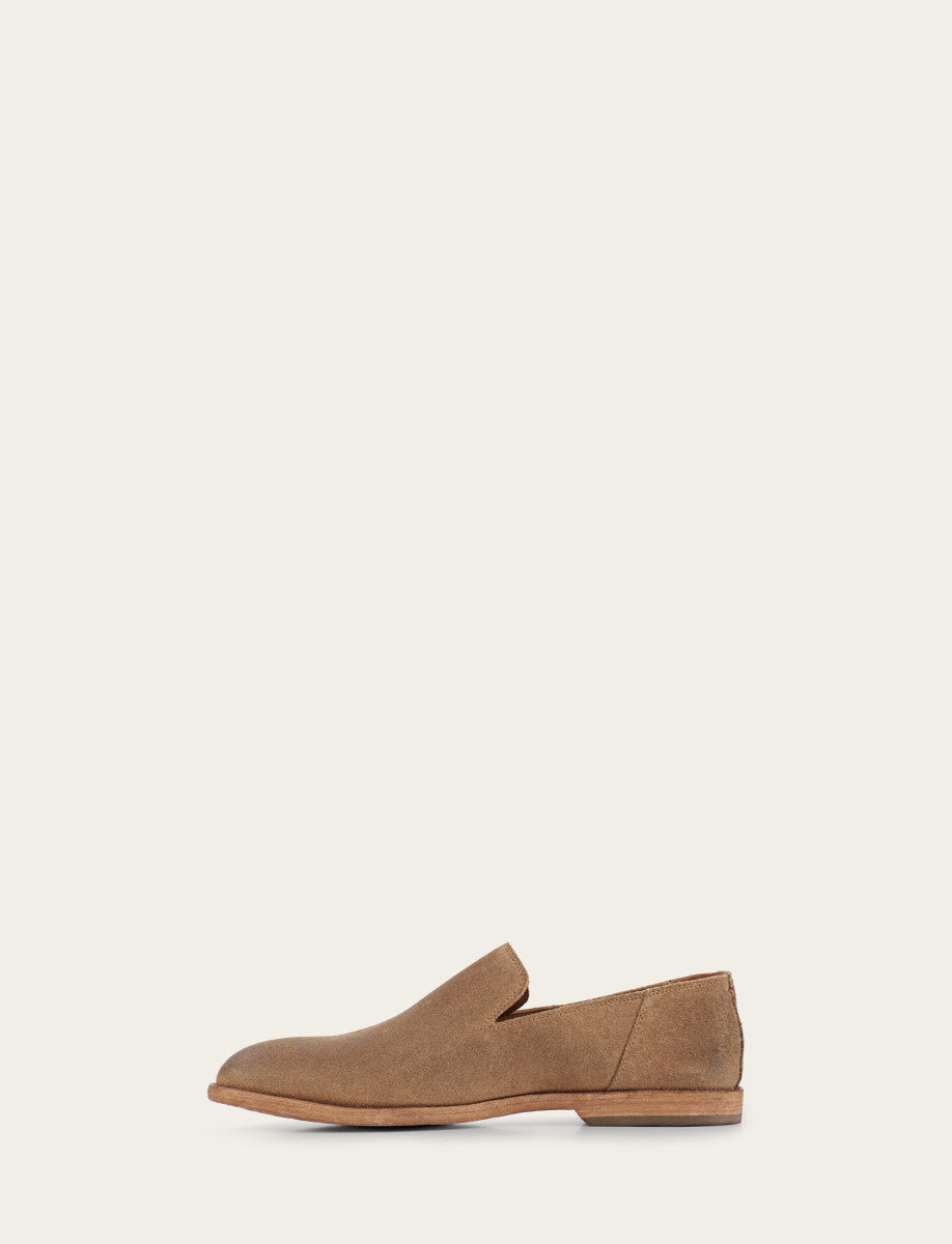 Frye Men's Ash Waxed Suede Chris Venetian Loafers / Ash Waxed Suede