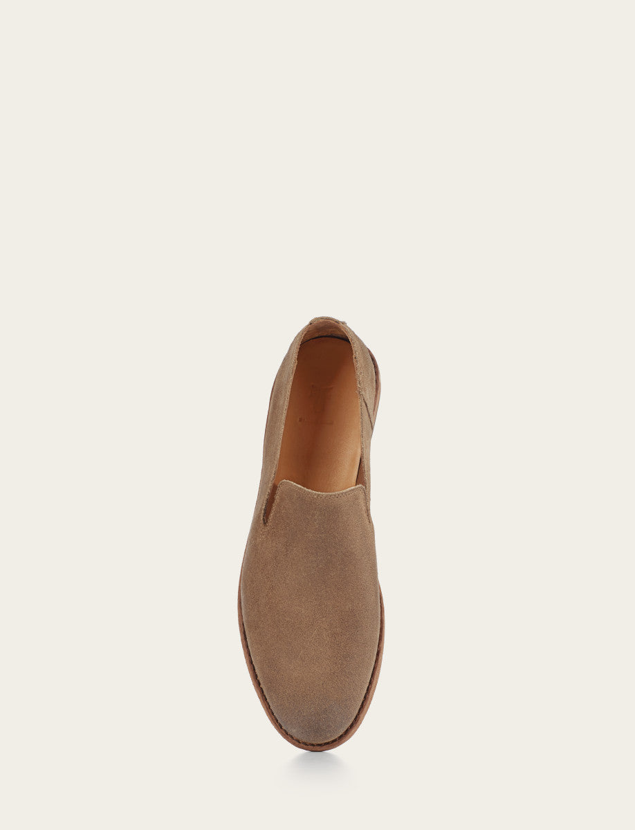 Frye Men's Ash Waxed Suede Chris Venetian Loafers / Ash Waxed Suede